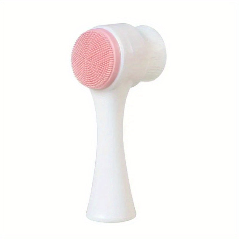 Of a 3D Double-Sided Cleansing Brush, Designed Manual Massage with Soft Bristles, Serves As an Exfoliator And Face