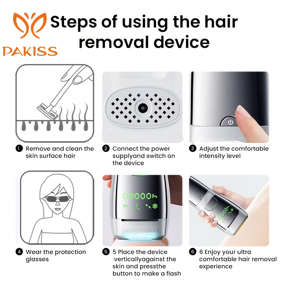IPL Hair Removal | Painless Permanent Hair Reduction, Sapphire Ice Cooling, 16J High Energy