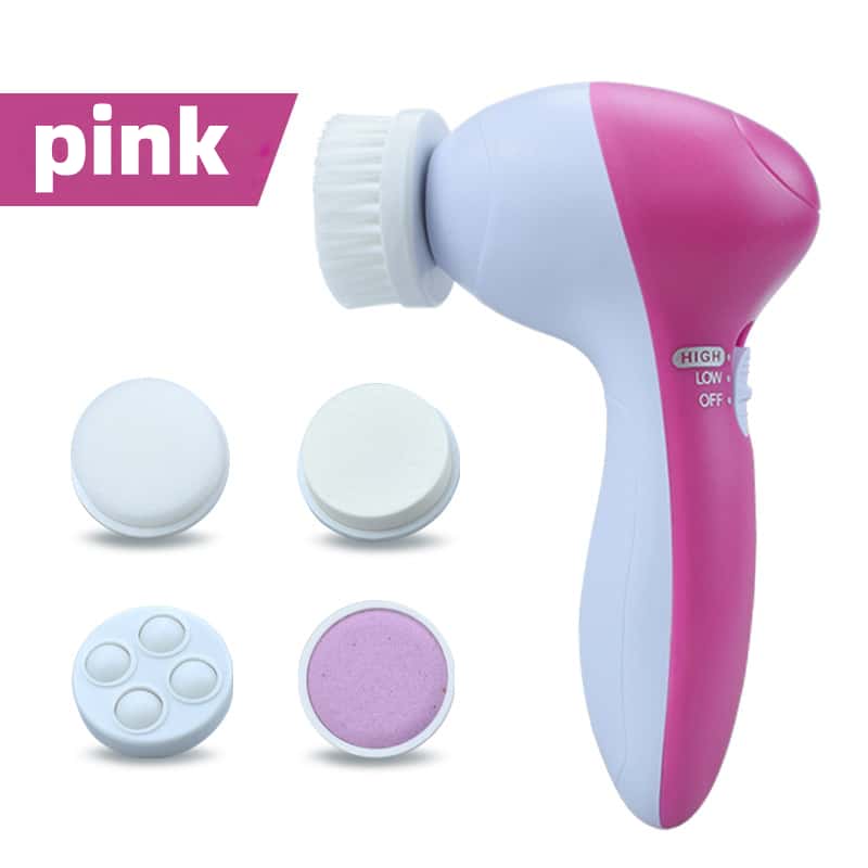 5-In-1 Multifunctional Facial Cleansing Brush, Electric Facial Cleansing Brush, Facial Beauty Cleansing Brush for Exfoliation And Skin Care, Rotating Facial Cleansing Tool, Battery Powered