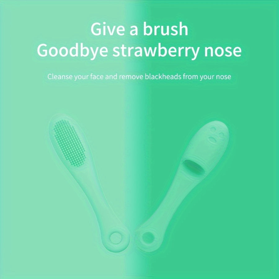 1 Finger-shaped Soft Silicone Nose Brush for Facial Cleansing, Blackhead Removal, Nose Brush, Exfoliating Facial Cleansing Brush, Care Tool