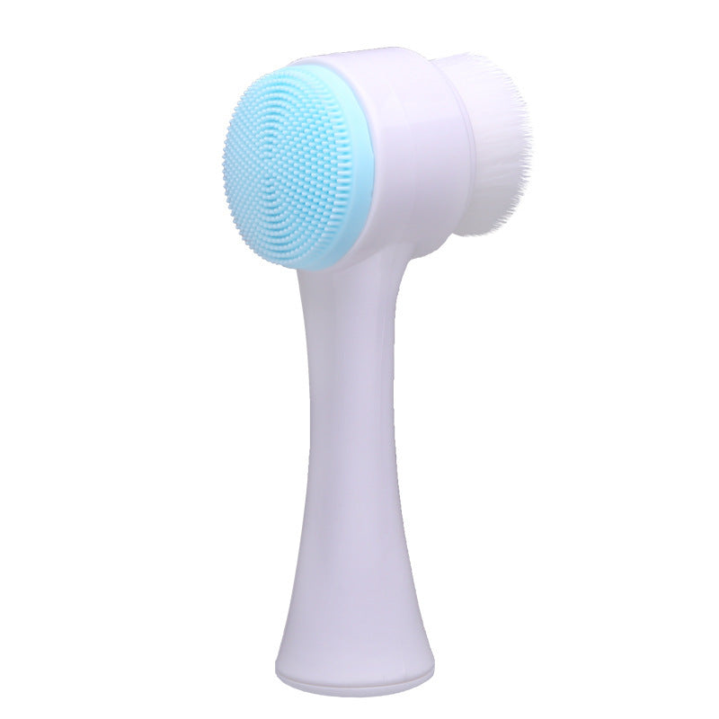 Of a 3D Double-Sided Cleansing Brush, Designed Manual Massage with Soft Bristles, Serves As an Exfoliator And Face