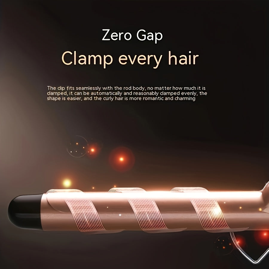 US Standard Single Barrel Curling Iron Anti-Scald Wave Curls, Curling Iron, Multifunctional Electric Curler, Temperature Controlled Professional Curler, Quickly Creates Various Curly Hairstyles