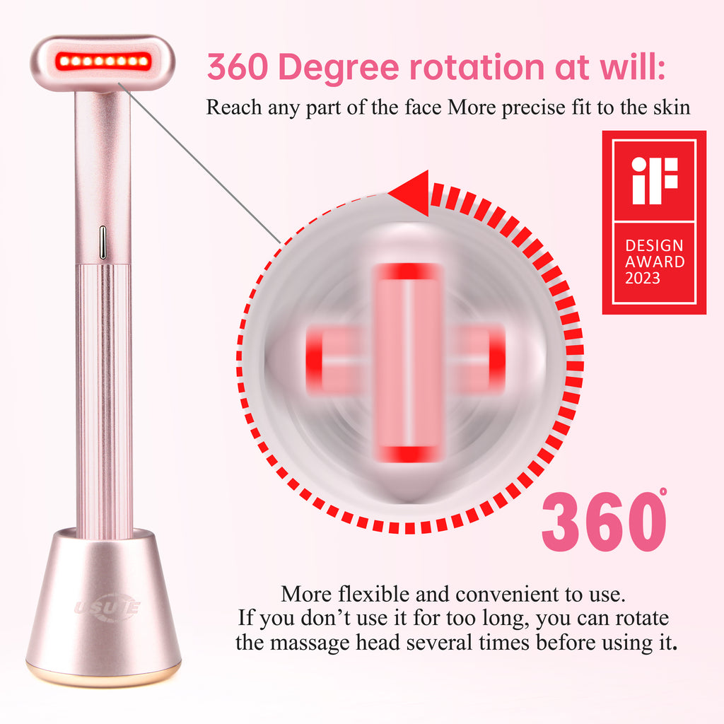 Women'S Red Light & Massaging Facial Device - Collagen Boosting, Under-Eye