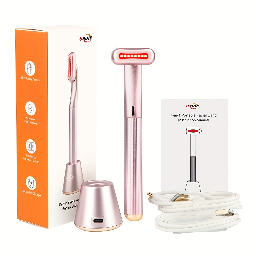Women'S Red Light & Massaging Facial Device - Collagen Boosting, Under-Eye