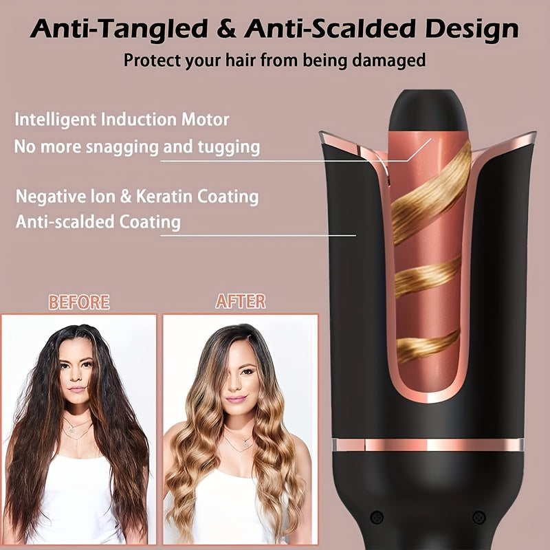Automatic Curling Iron Auto Hair Curler Curling Wand Rotating Anti-Scald Ceramic Curling Iron Styling Tools