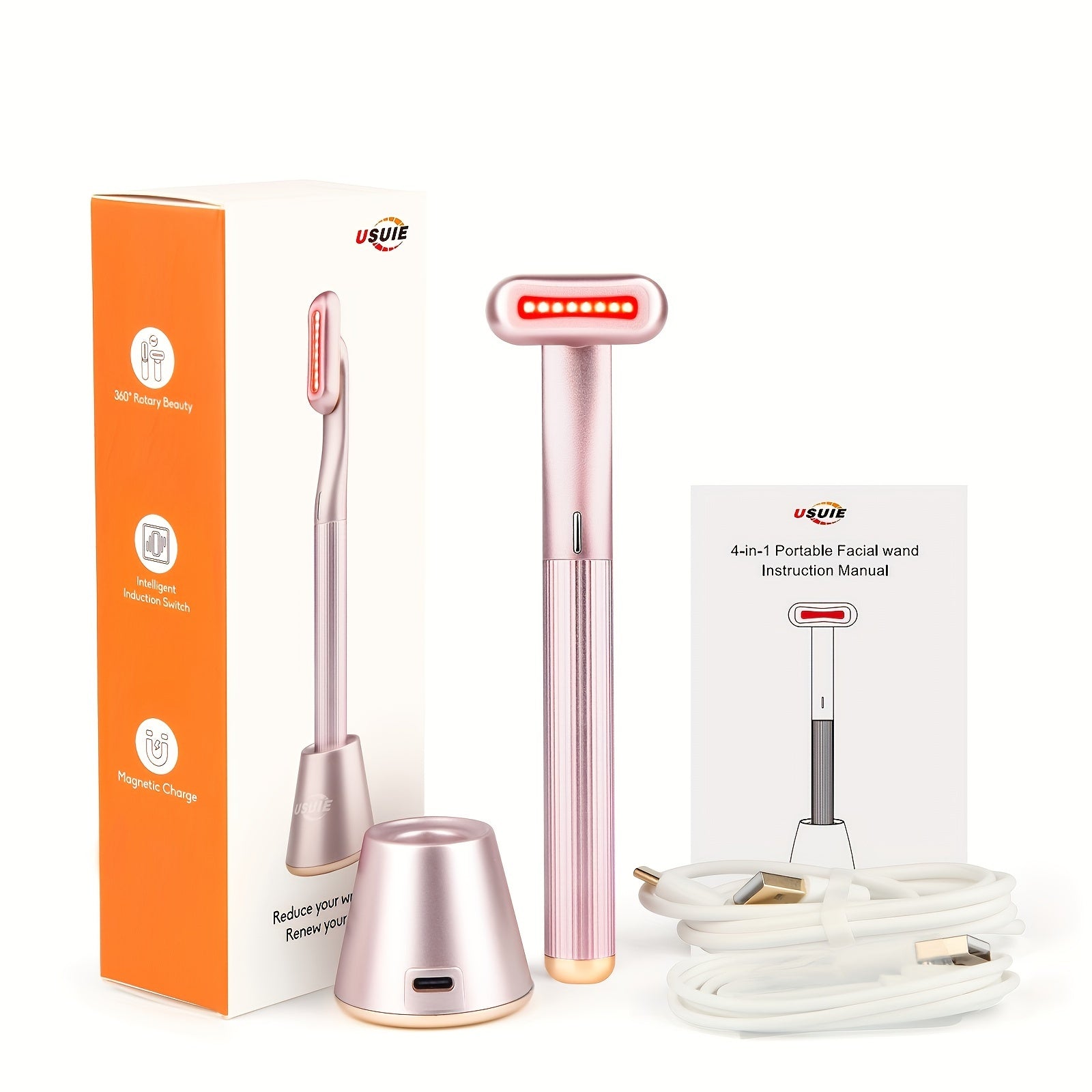 Women'S Red Light & Massaging Facial Device - Collagen Boosting, Under-Eye