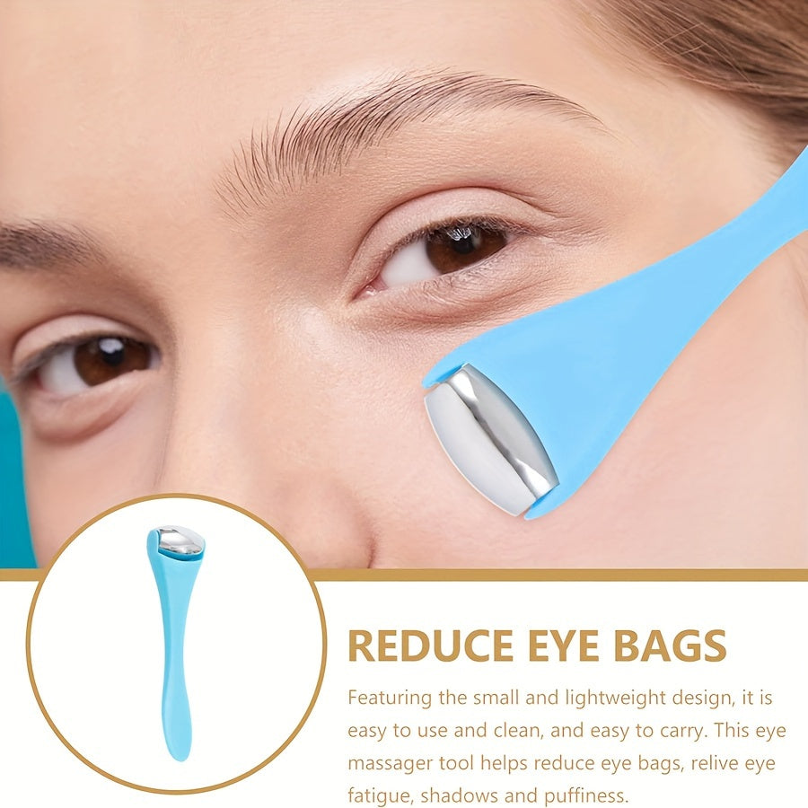 1pc Double Head Stainless Steel Ice Roller Eye Massage Stick Dual-Use Face Cream Eye Cream Spoon Face Ice Dressing Beauty Stick Eye Massage Tool