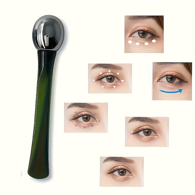 2pcs HH Eye Massage Roller - Fragrance-Free Skincare Tool for Reducing Puffiness and Dark Circles