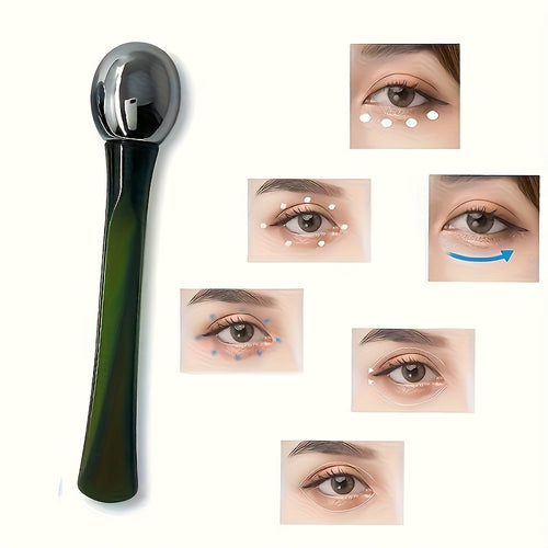 2pcs HH Eye Massage Roller - Fragrance-Free Skincare Tool for Reducing Puffiness and Dark Circles