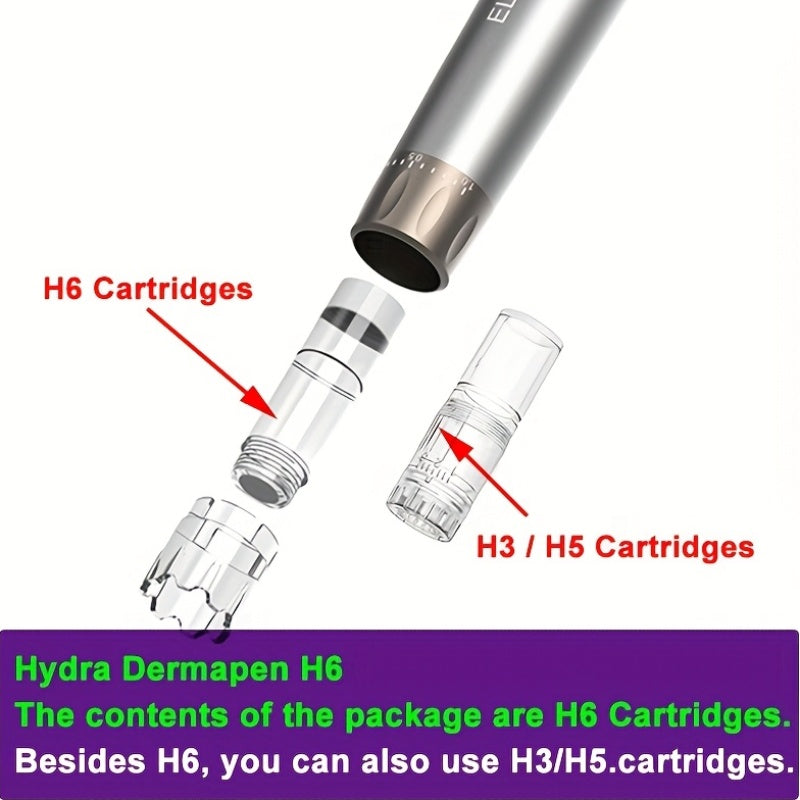 New Dr DermaPen H6, Hydra Series, Wireless Electric Derma Pen, 1pc Pen with 10pcs 0. 25mm Cartridges