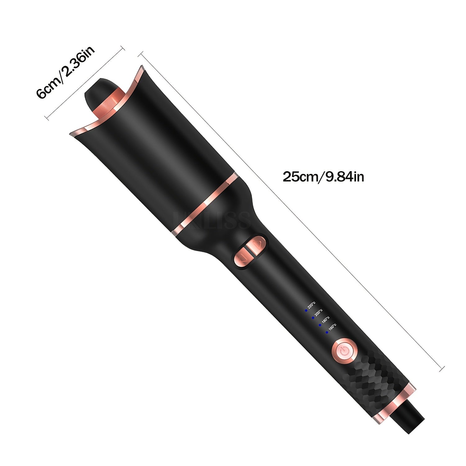 Hair Curler, Curling Wand, Curling Tongs,Curling Iron with 360° Rotating,4-Speed Adjustable Temperature Curling Wand, Fast Heating Ceramic Barrel, Dual Voltage Hair Curlers