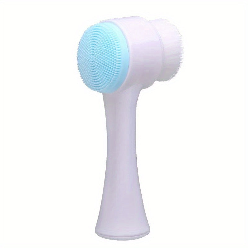 Of a 3D Double-Sided Cleansing Brush, Designed Manual Massage with Soft Bristles, Serves As an Exfoliator And Face