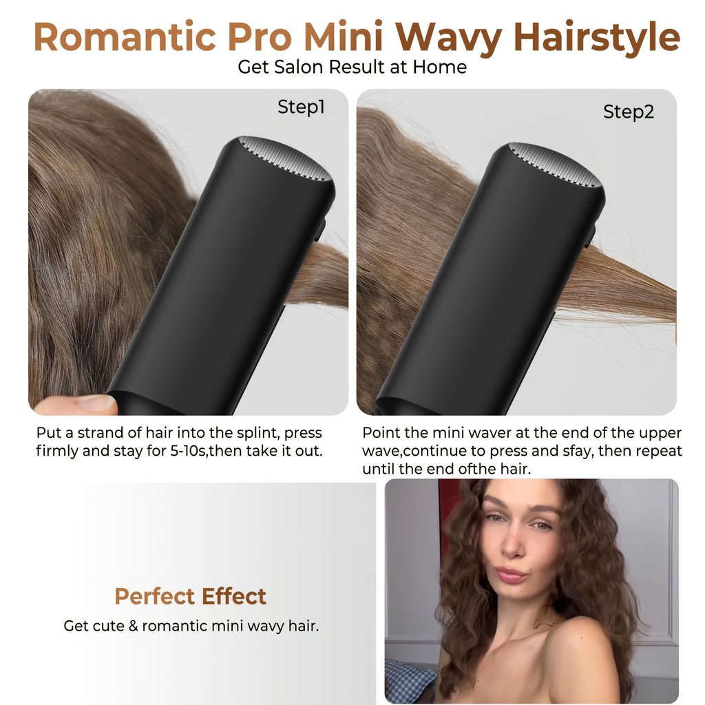 Mini Curling Iron Hair Crimper Waver Electric Hair Curler Curling Iron Ceramic 2 Barrel Hair Curler