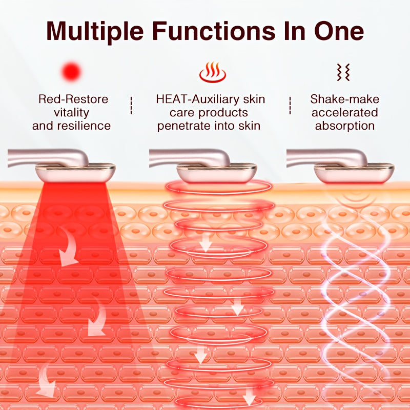 Women'S Red Light & Massaging Facial Device - Collagen Boosting, Under-Eye