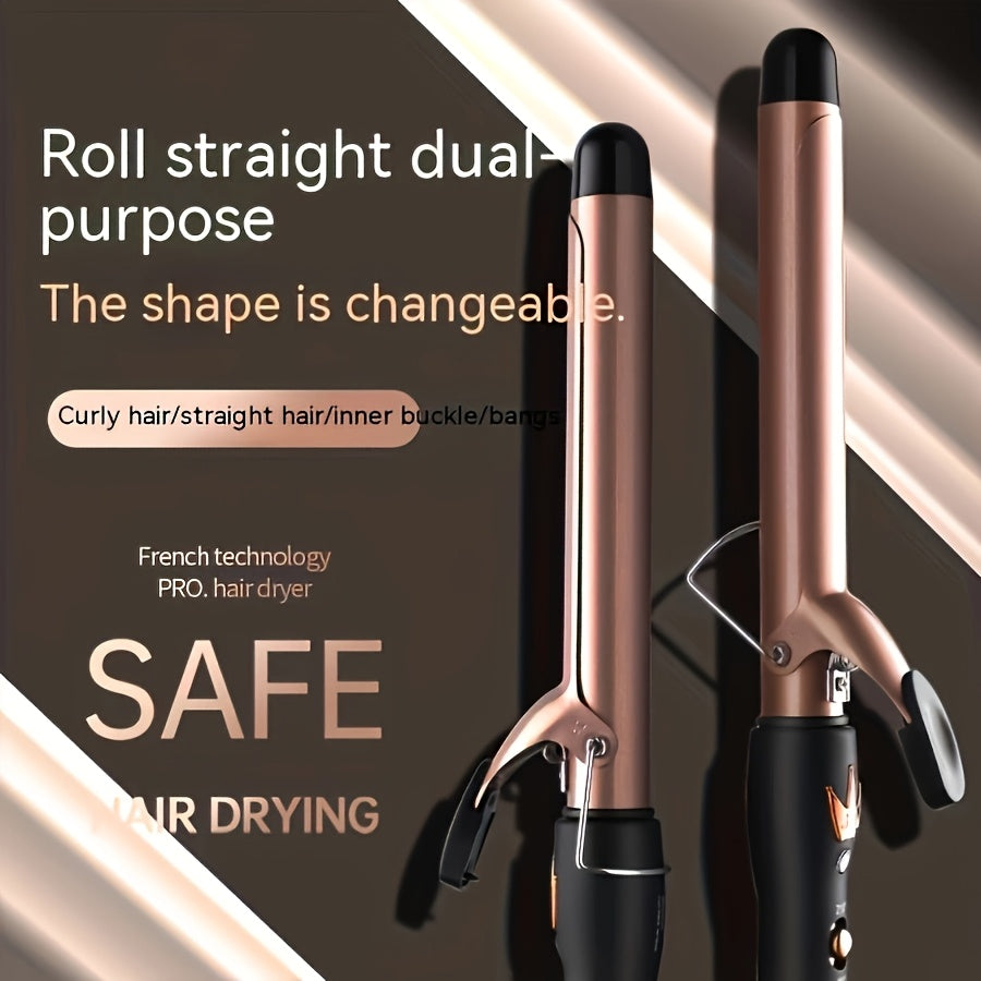 US Standard Single Barrel Curling Iron Anti-Scald Wave Curls, Curling Iron, Multifunctional Electric Curler, Temperature Controlled Professional Curler, Quickly Creates Various Curly Hairstyles