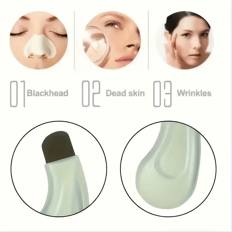 Manual Blackhead Remover, Facial Pore Cleansing Extractor, Exfoliating Dead Skin and Fine Line Reducing Home Beauty Cleansing Tool, Multi-functional Facial Blackhead and Exfoliating Scraper