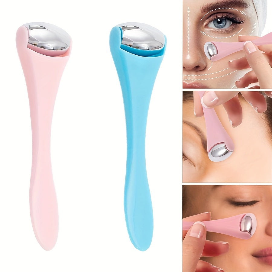 1pc Double Head Stainless Steel Ice Roller Eye Massage Stick Dual-Use Face Cream Eye Cream Spoon Face Ice Dressing Beauty Stick Eye Massage Tool