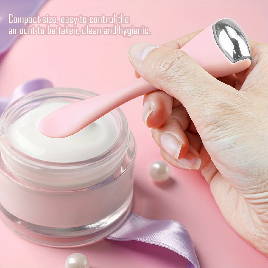 1pc Double Head Stainless Steel Ice Roller Eye Massage Stick Dual-Use Face Cream Eye Cream Spoon Face Ice Dressing Beauty Stick Eye Massage Tool