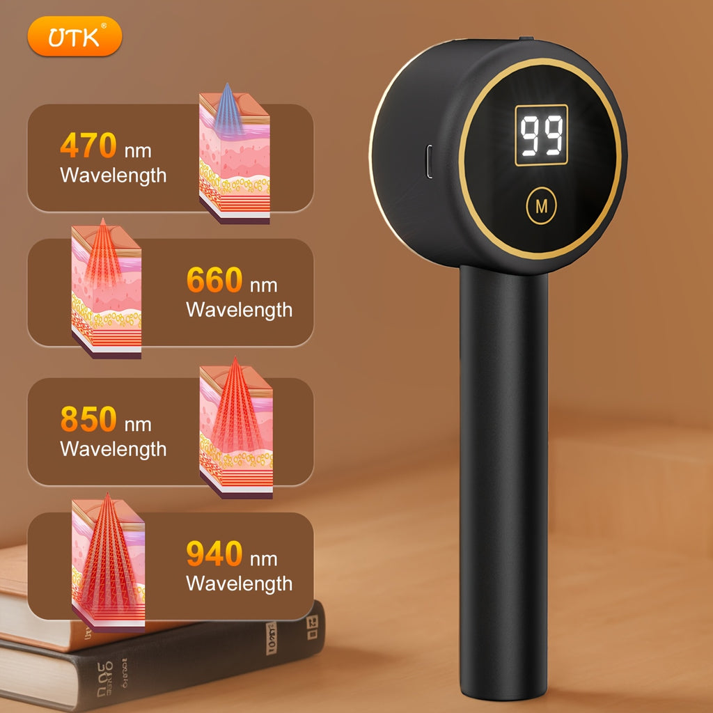 UTK LED Red Blue Light, Facial Relaxation Device -470\u002F660\u002F850\u002F940nm Wavelength