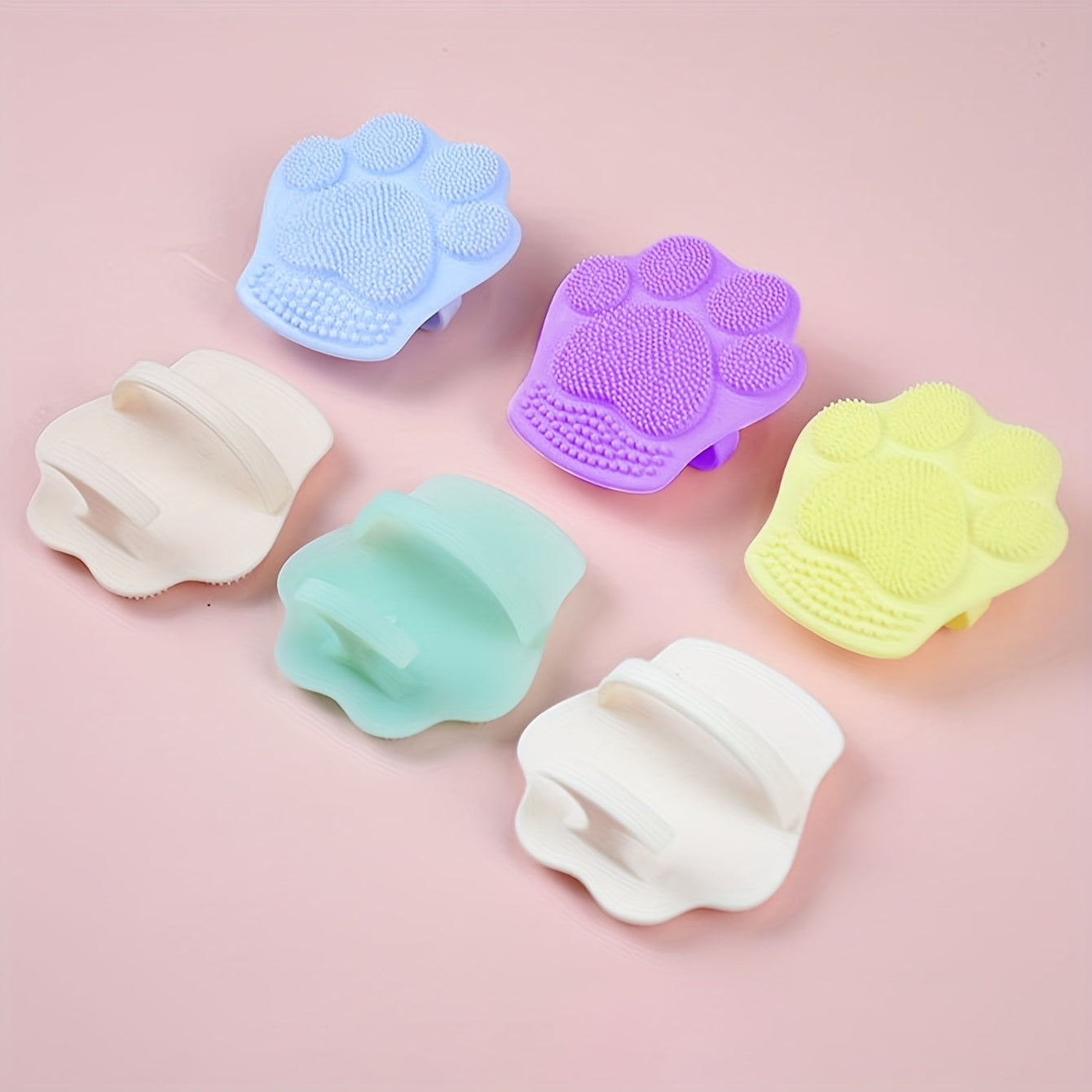 1pc Cat Paw Facial Cleansing Brush – Gentle Exfoliating Skincare Tool for Daily Use, & Pore Cleansing, Hypoallergenic Soft Bristles for Sensitive Skin