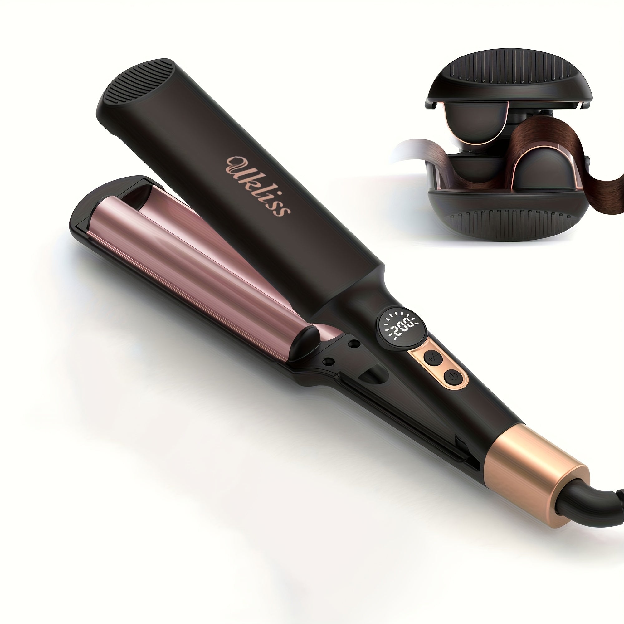 Mini Curling Iron Hair Crimper Waver Electric Hair Curler Curling Iron Ceramic 2 Barrel Hair Curler