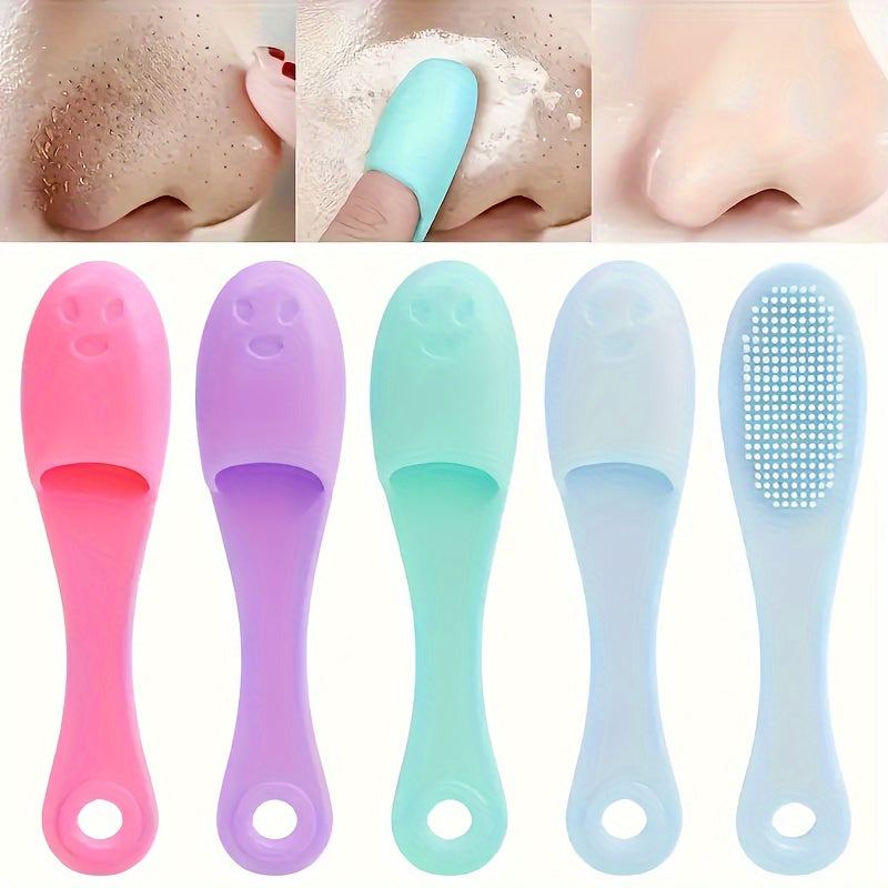 Set of 2 Silicone Nose Cleaning Brushes - Soft, Gentle, And Flexible, for Deep Pore Cleansing And