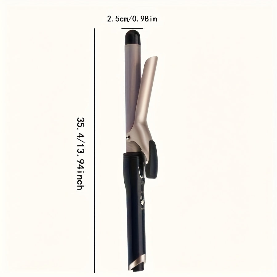US Standard Single Barrel Curling Iron Anti-Scald Wave Curls, Curling Iron, Multifunctional Electric Curler, Temperature Controlled Professional Curler, Quickly Creates Various Curly Hairstyles