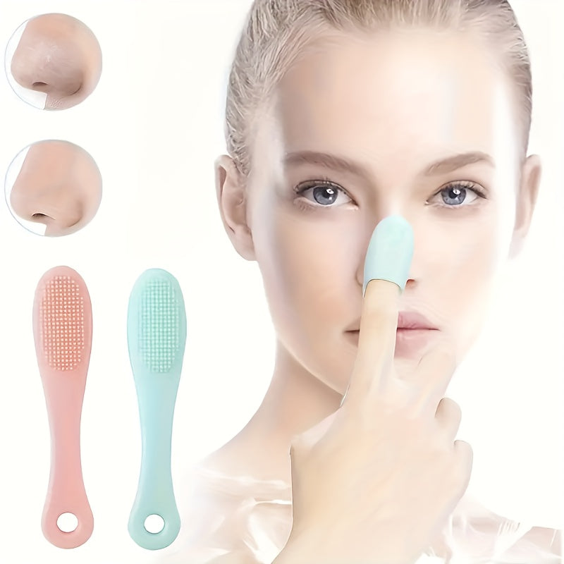 Set of 2 Silicone Nose Cleaning Brushes - Soft, Gentle, And Flexible, for Deep Pore Cleansing And