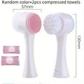 Of a 3D Double-Sided Cleansing Brush, Designed Manual Massage with Soft Bristles, Serves As an Exfoliator And Face