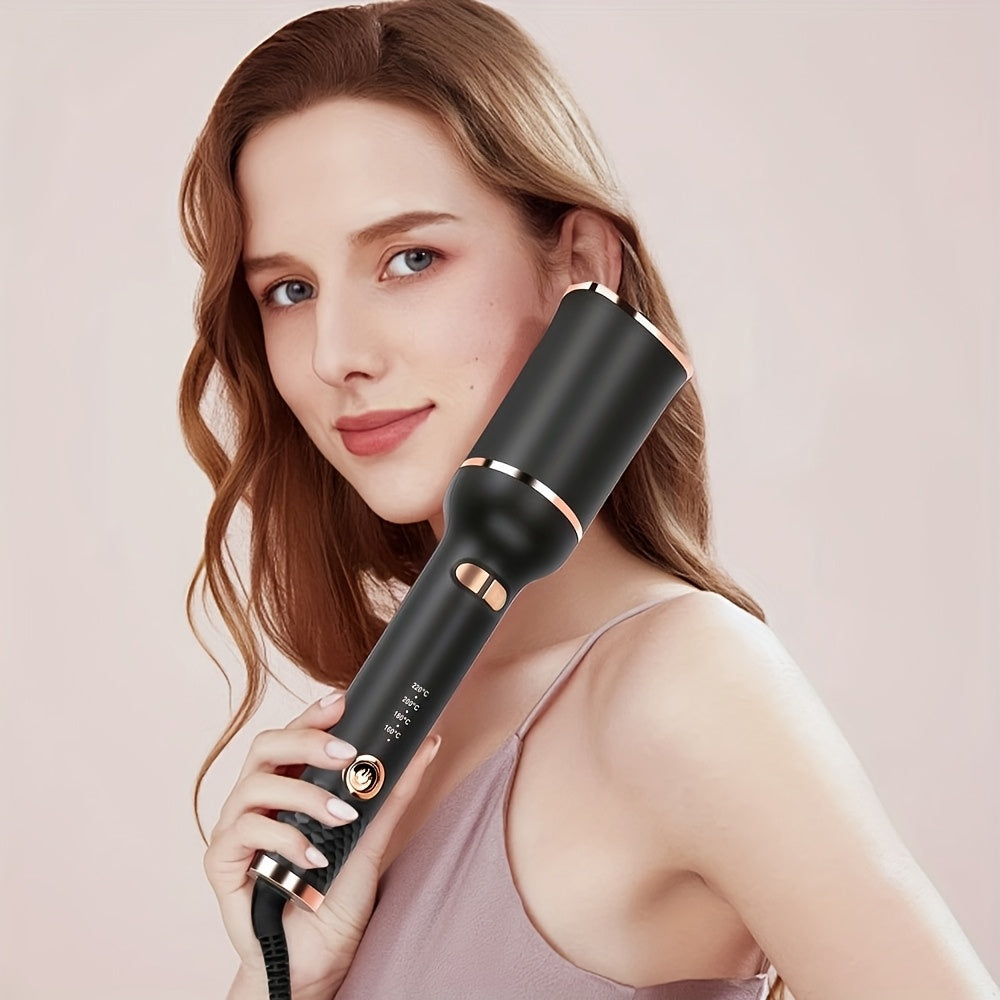 Hair Curler, Curling Wand, Curling Tongs,Curling Iron with 360° Rotating,4-Speed Adjustable Temperature Curling Wand, Fast Heating Ceramic Barrel, Dual Voltage Hair Curlers