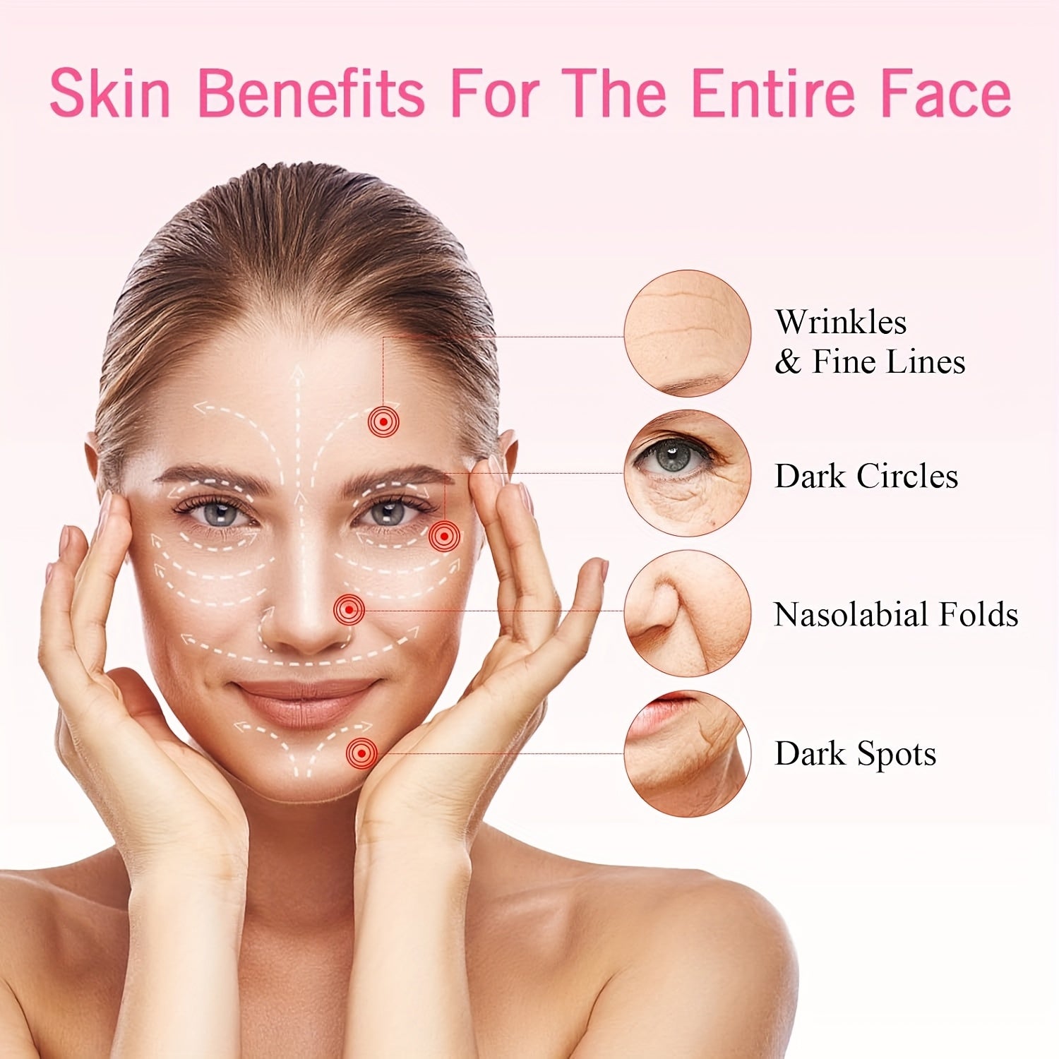 Women'S Red Light & Massaging Facial Device - Collagen Boosting, Under-Eye